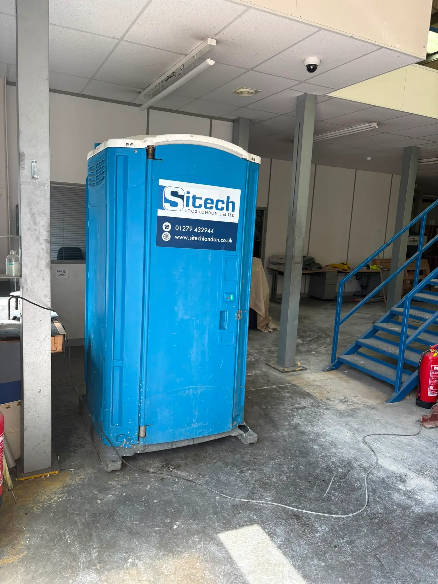 Sitech portable toilet installed inside a commercial fit-out project